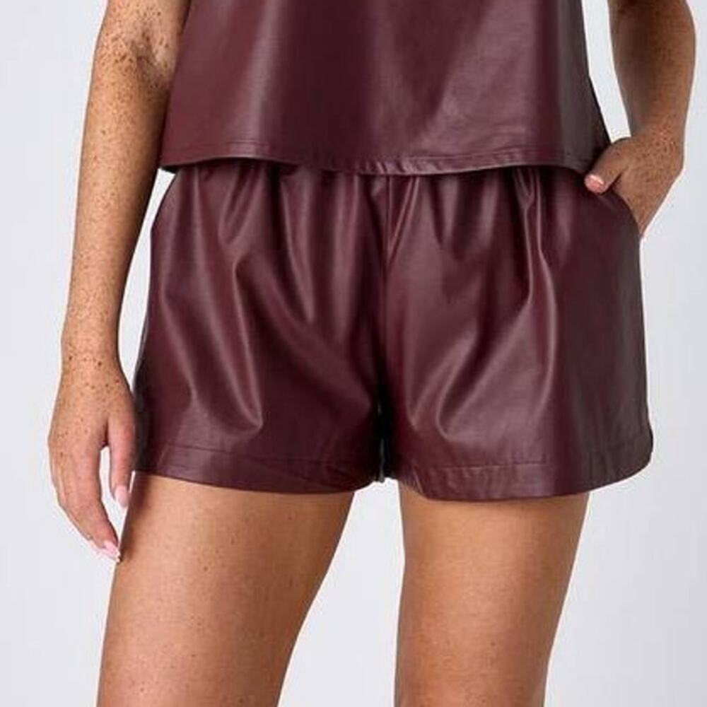 Crosby by Mollie Burch Cailan Vegan Leather Short Fig M NWT Minimalist BohoChic